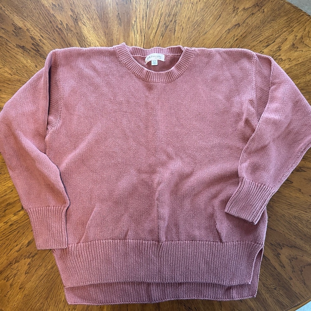 Philosophy Dusty Rose Crew Neck Sweater